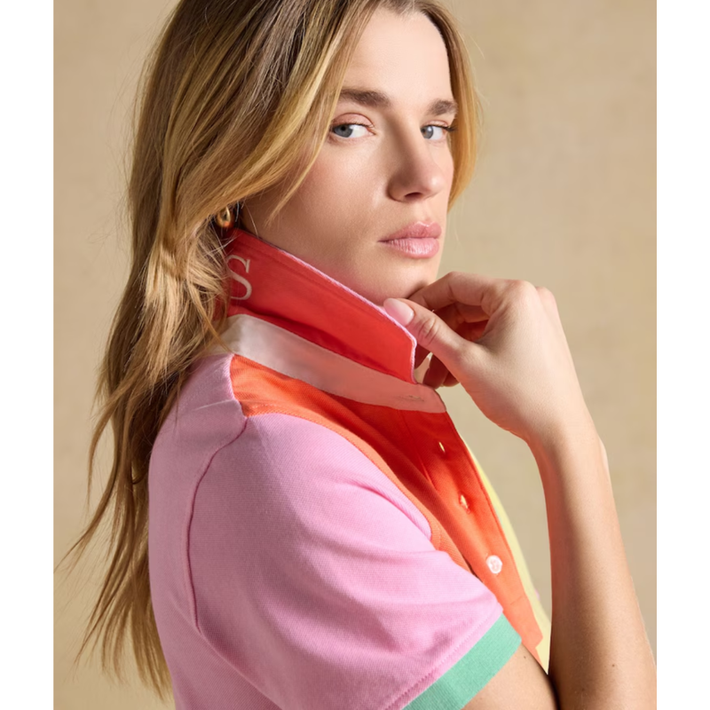 Joules Ladies Beaufort Embroidered Polo Shirt - Harlequin-3