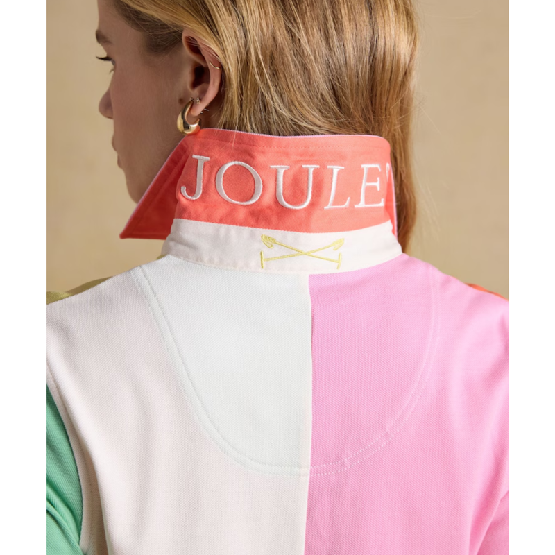 Joules Ladies Beaufort Embroidered Polo Shirt - Harlequin-5