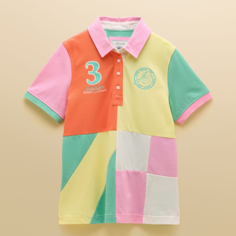 Joules Ladies Beaufort Embroidered Polo Shirt - Harlequin-9