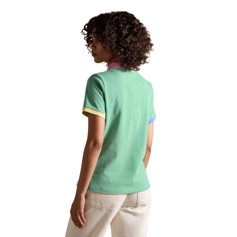 Joules Ladies Woody Cotton Pique Polo Shirt - Mint Green-1