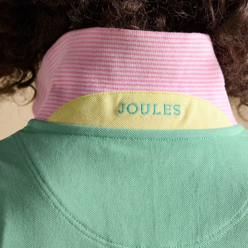 Joules Ladies Woody Cotton Pique Polo Shirt - Mint Green-3