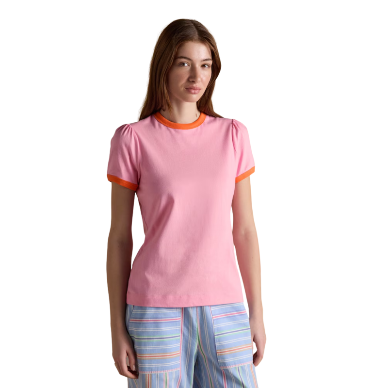 Joules Ladies Erin Jersey T-Shirt - Pink
