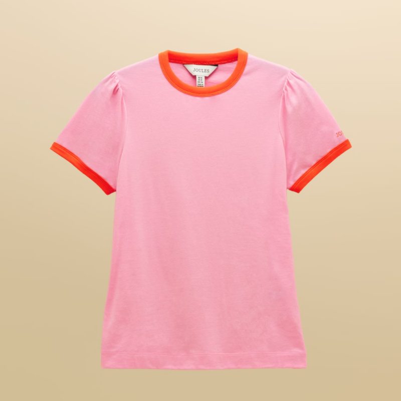 Joules Ladies Erin Jersey T-Shirt - Pink-4