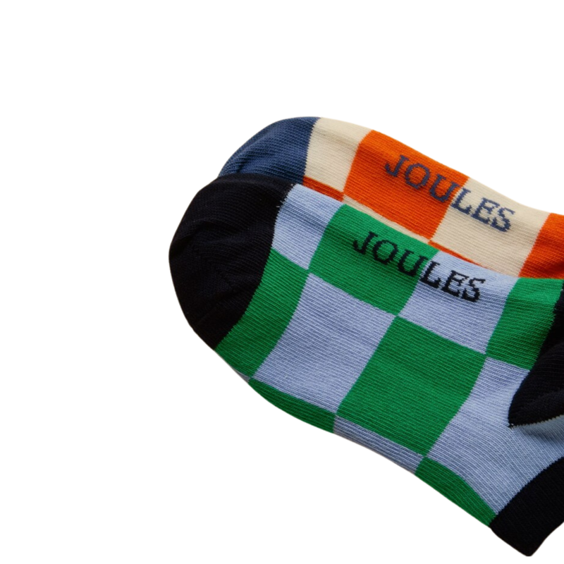 Joules Boys' Junior Rilla  Socks 5 Pack - Multi Checkerboard-2