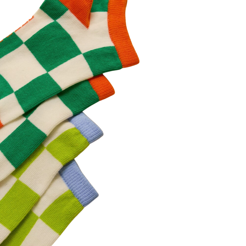 Joules Boys' Junior Rilla  Socks 5 Pack - Multi Checkerboard-1