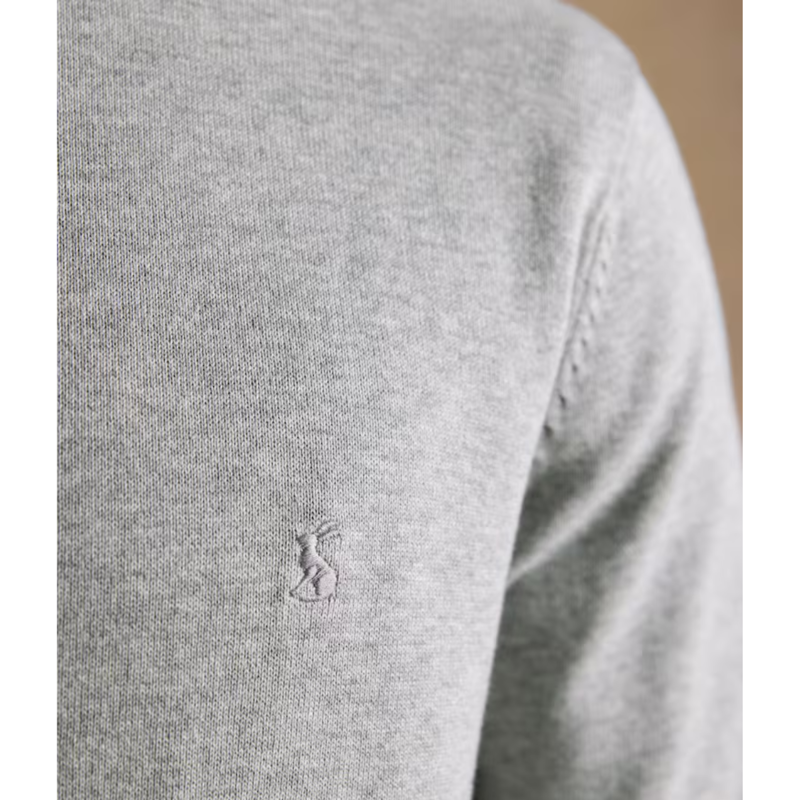 Joules Mens' Hillside Quarter Zip Knitted Jumper - Grey-3