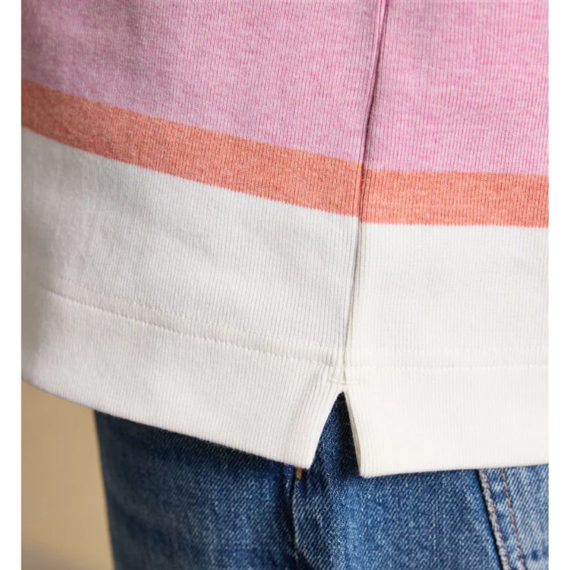 Joules Ladies Breton Harbour Boat Neck Top - Multi Stripe-3