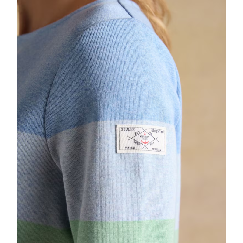 Joules Ladies Breton Harbour Boat Neck Top - Multi Stripe-2