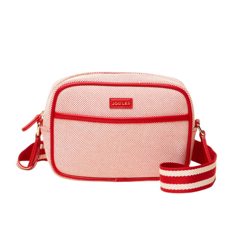 Joules Ladies Blair Canvas Cross Body Bag - Red