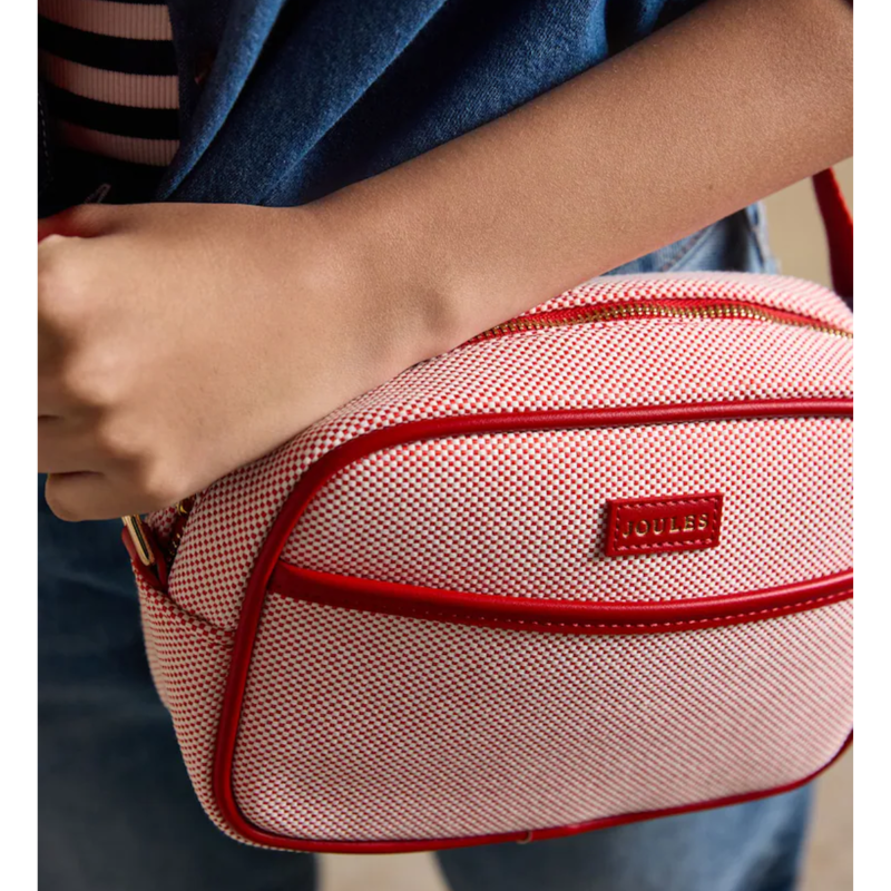 Joules Ladies Blair Canvas Cross Body Bag - Red-5