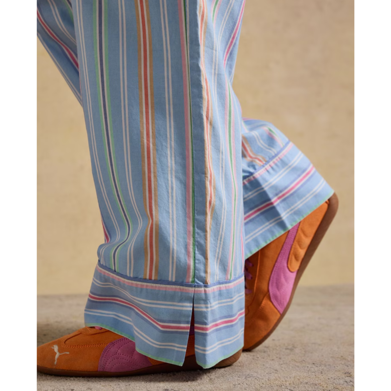 Joules Ladies Bella Pull On Cotton Trousers - Multi Stripe-3