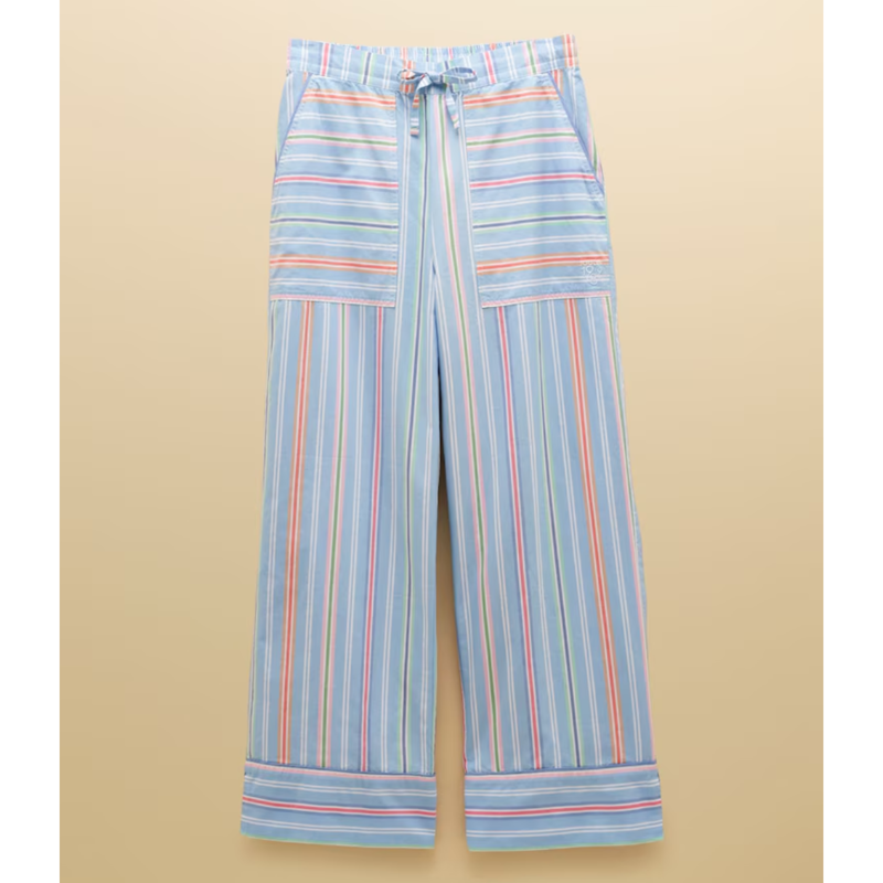 Joules Ladies Bella Pull On Cotton Trousers - Multi Stripe-5