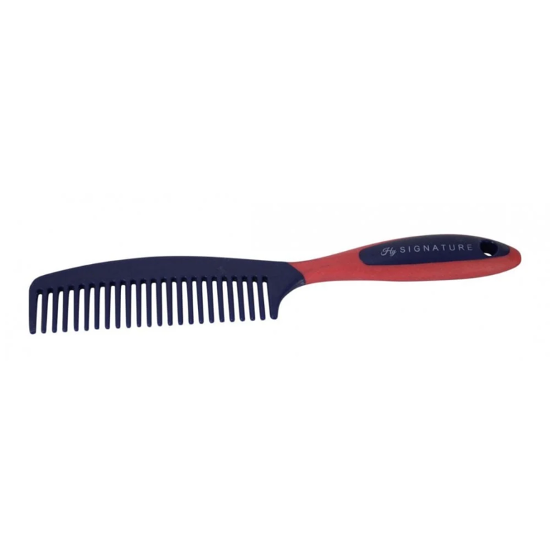 Hy Signature Mane Comb - Navy/Red