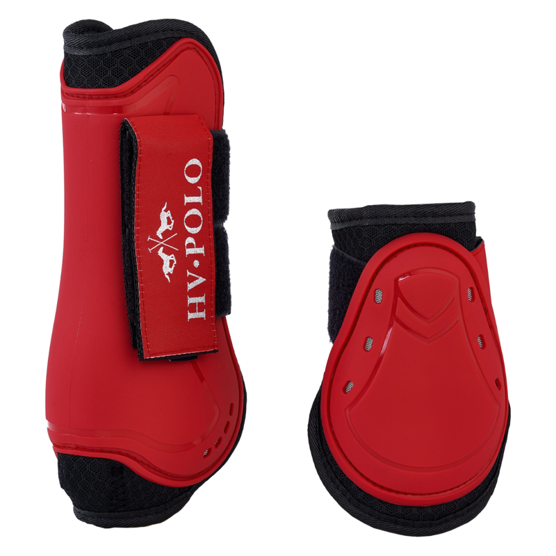 HV Polo Classic Tendon and Fetlock Boot Set - Redrose