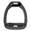 Flex-On Safe-On Inclined Ultra-Grip Stirrups - Dark Grey/Black/Black