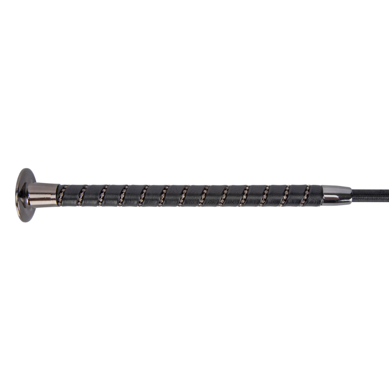 Shires Deluxe Diamante Schooling Whip - Black-2