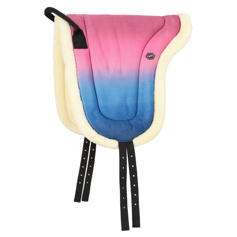 QHP Rosalynn Bareback Pad - Pink/Blue