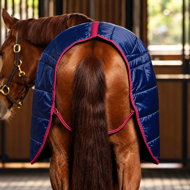 WeatherBeeta 220g Stable Rug - Navy/Burgundy-3