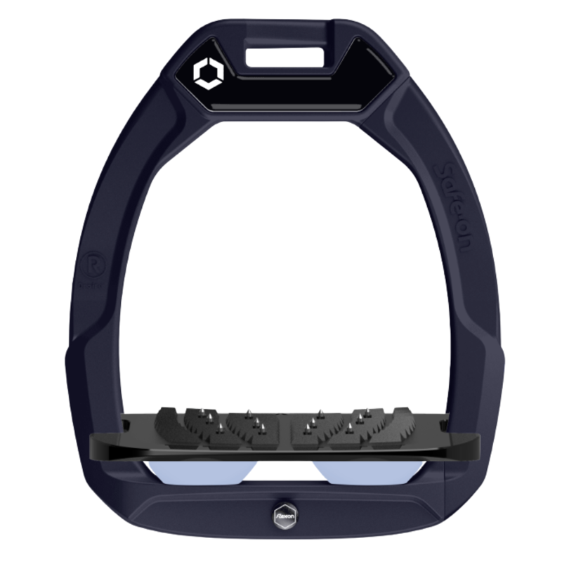 Flex-On Safe-On Inclined Ultra-Grip Stirrups - Navy/Black/Light Blue