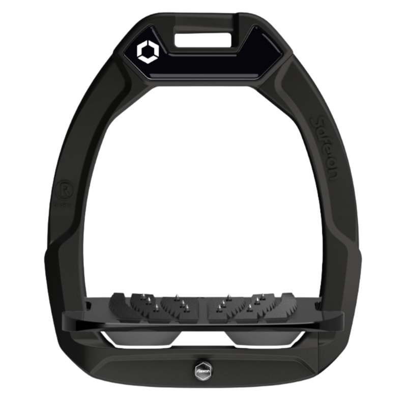 Flex-On Safe-On Inclined Ultra-Grip Stirrups - Black/Black/Dark Grey