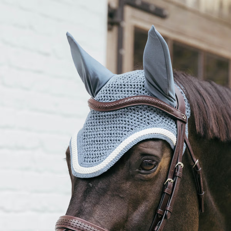 Kentucky Wellington with Plaited Cord Fly Veil Full - Light Blue-1