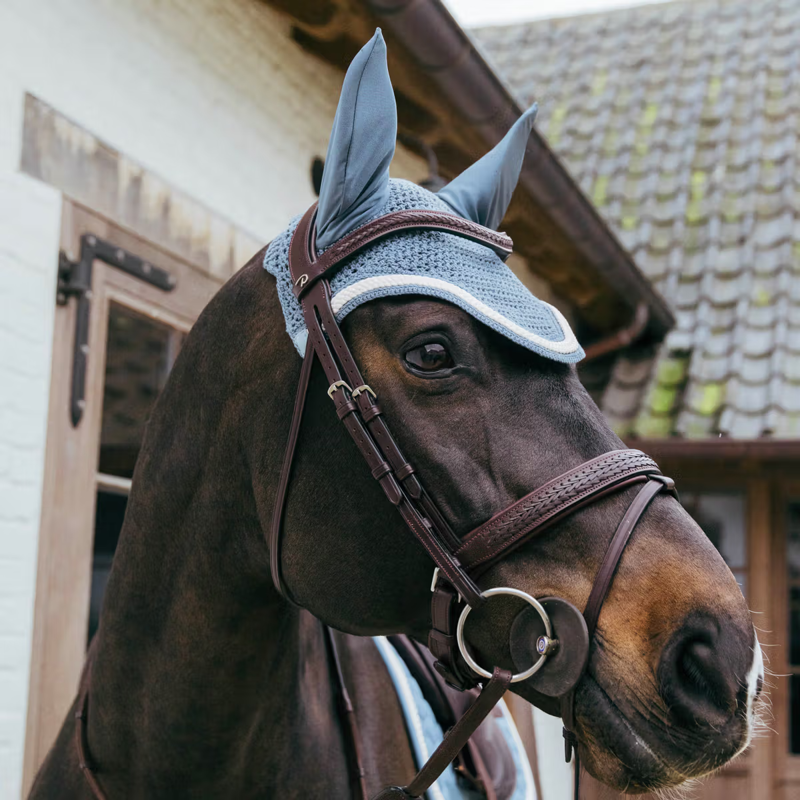 Kentucky Wellington with Plaited Cord Fly Veil Full - Light Blue