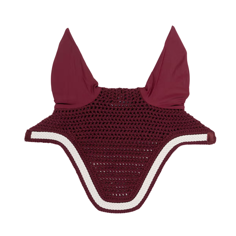 Kentucky Wellington with Plaited Cord Fly Veil Full - Bordeaux-3