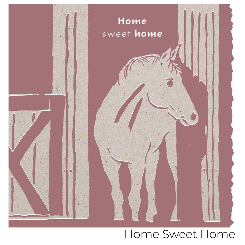 Deckled Edge Colour Block Pony Card-11