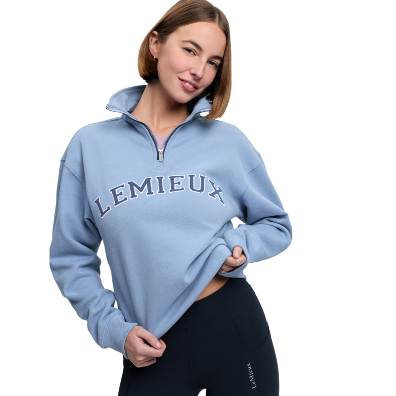 LeMieux Kelsie Quarter Neck Sweat - Powder Blue-1