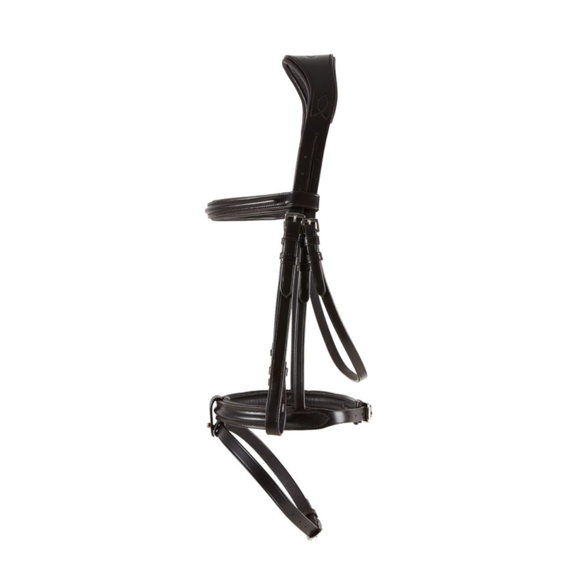 Cameo ComfortPro Flash Bridle with Rubber Grip Reins - Black-1