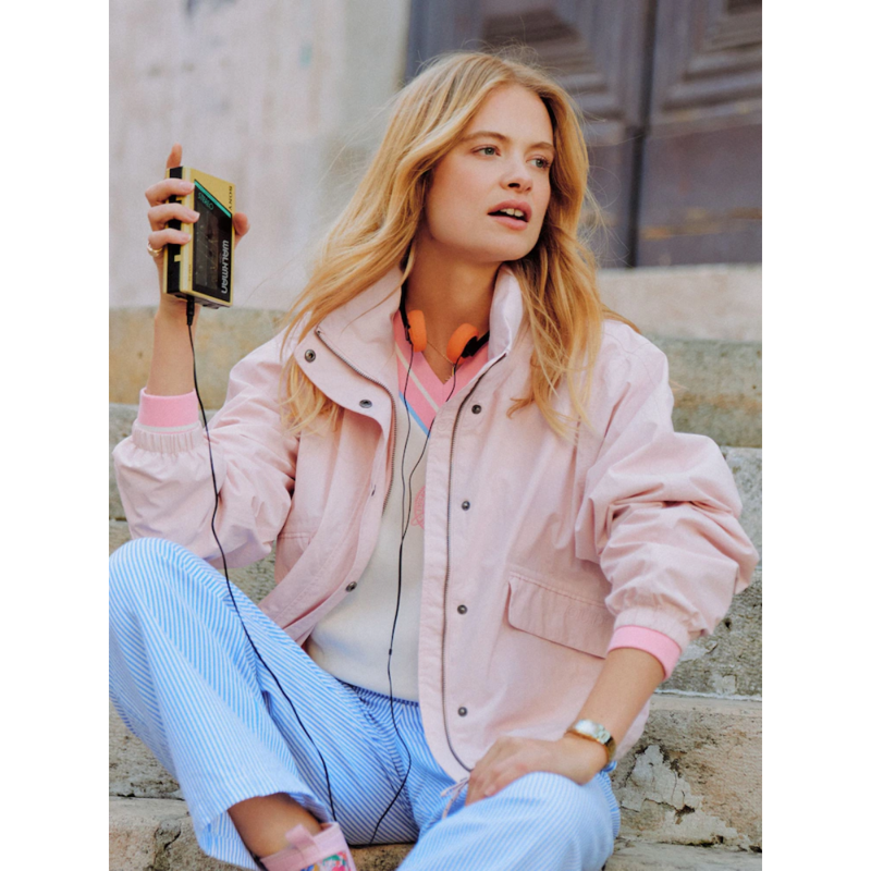 Joules Ladies Hove Waterproof Windbreaker Jacket - Pink-4