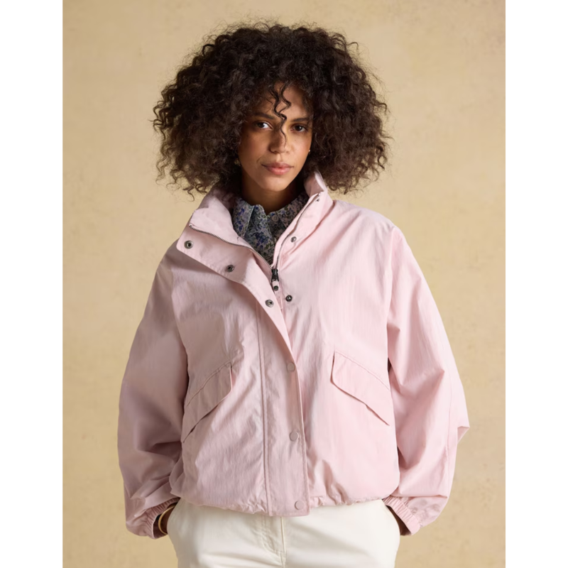 Joules Ladies Hove Waterproof Windbreaker Jacket - Pink-1