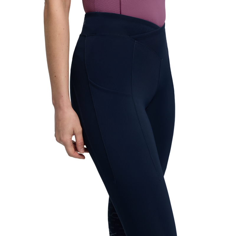 LeMieux Simone Cross Over Half Seat Pull On Breeches - Navy-3