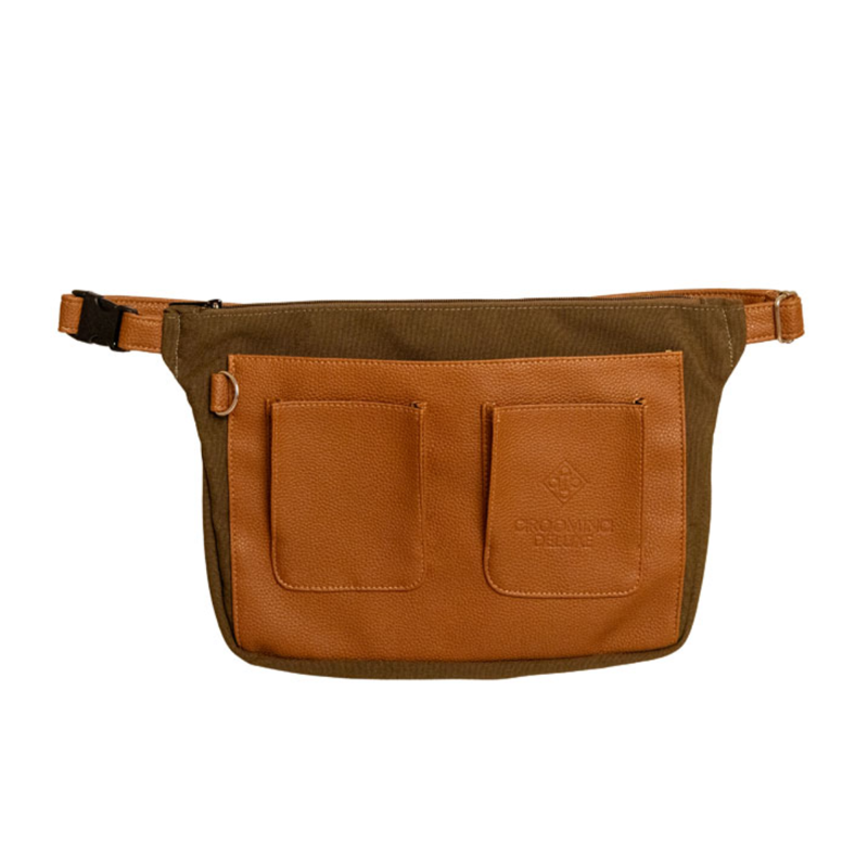 Grooming Deluxe Canvas Plaiting Waist Bag - Khaki-4
