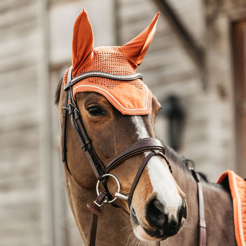 Kentucky Wellington Velvet Fly Veil - Orange
