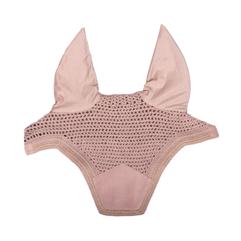 Kentucky Wellington Velvet Fly Veil Full - Soft Rose-1