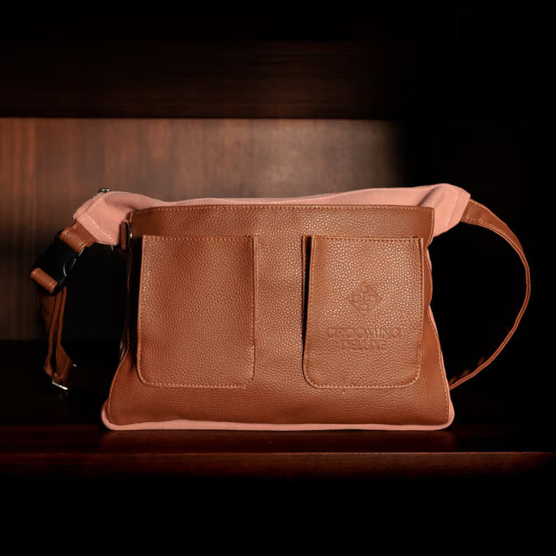 Grooming Deluxe Canvas Plaiting Waist Bag - Old Rose-2