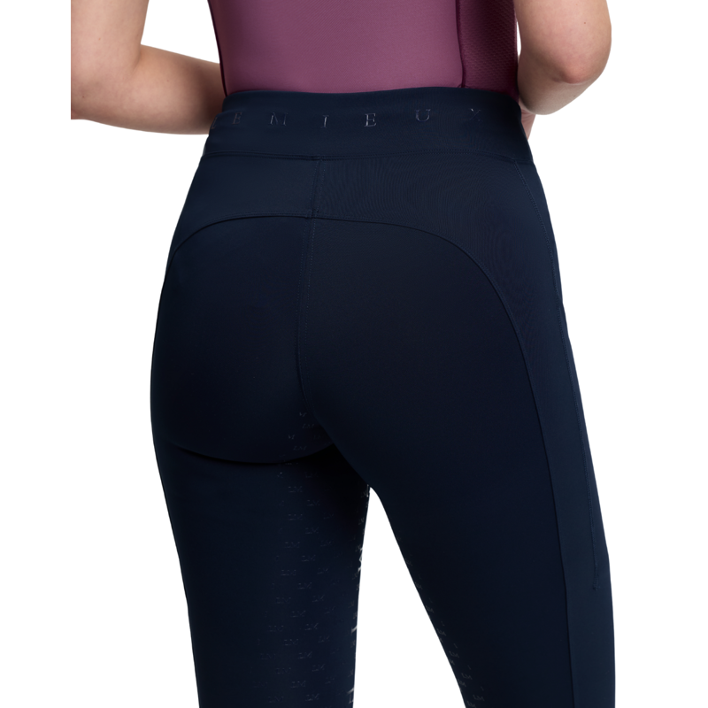 LeMieux Simone Cross Over Half Seat Pull On Breeches - Navy-4
