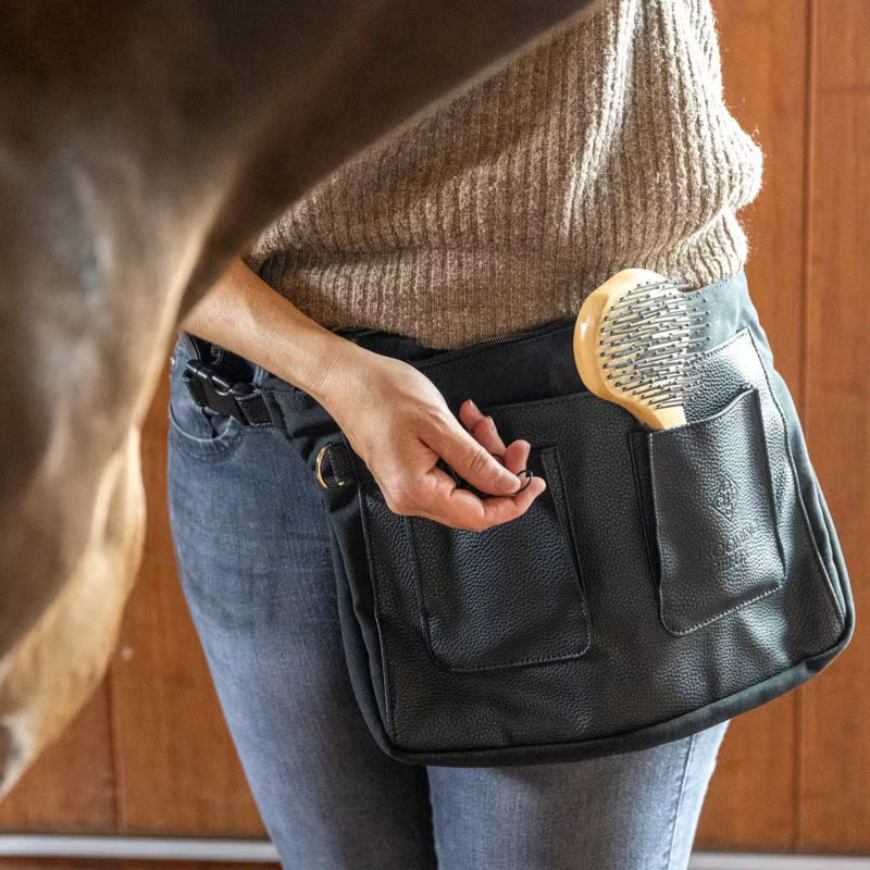 Grooming Deluxe Canvas Plaiting Waist Bag - Black-1