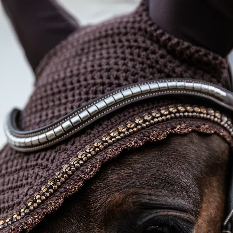 Kentucky Stone and Pearl Long Soundless Fly Veil Full - Brown-1