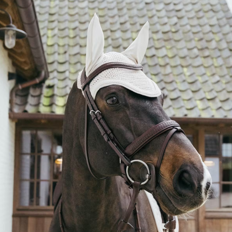 Kentucky Wellington with Plaited Cord Fly Veil Full - Beige