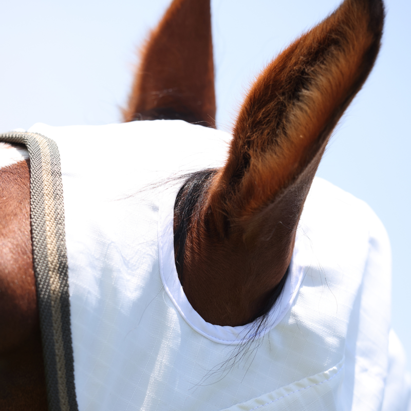 Shires Highlander Plus Sun Shade Fly Combo Rug - White-7