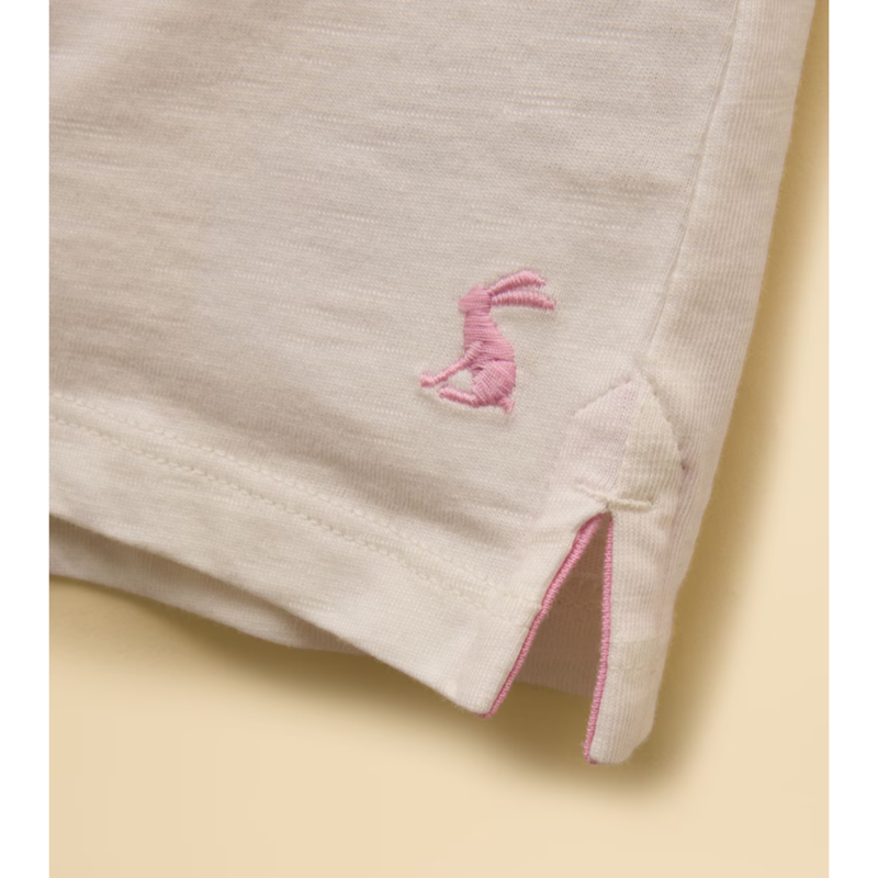 Joules Girls' Fundays Graphic Short Sleeve T-Shirt - Cream-4