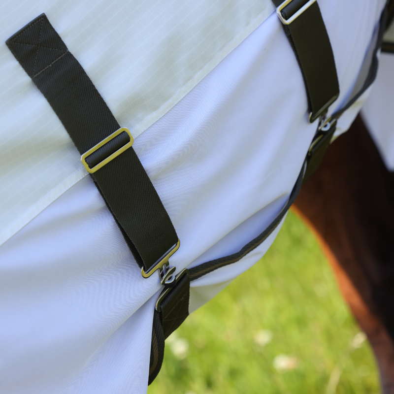 Shires Highlander Plus Sun Shade Fly Combo Rug - White-5