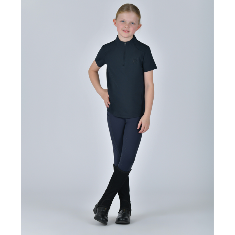Dublin Kids 1/4 Zip Short Sleeve Top - Navy-1