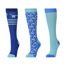 Dublin Kids 3 Pack Socks - Light Mint Geo Ponies
