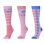 Dublin Kids 3 Pack Socks - Pastel Pink Carnival