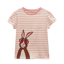 Joules Girls' Astra Applique Cotton T-Shirt - Pink Bunny