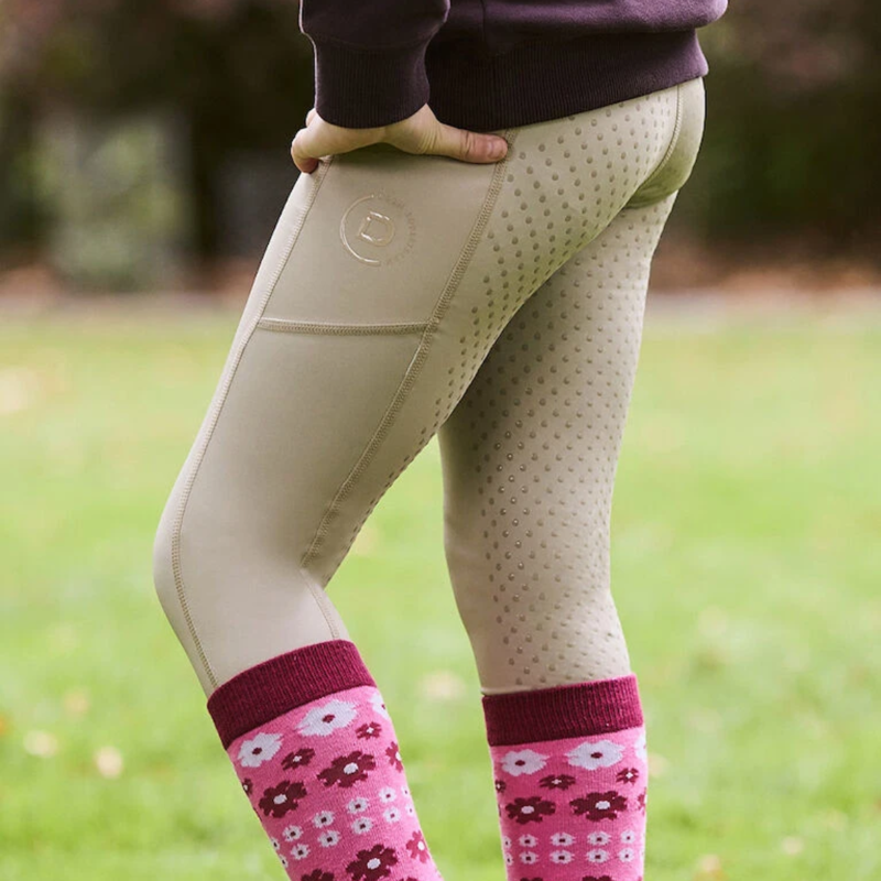 Dublin Kids Everyday Riding Tights - Beige-3