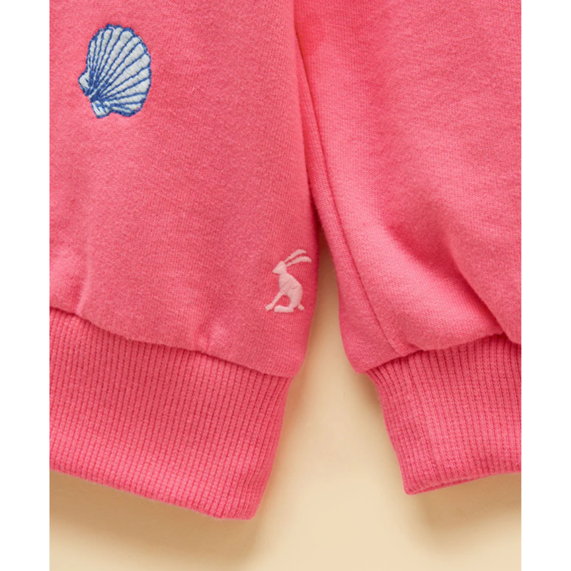 Joules Girls' Frill Sleeve Crew Neck Sweatshirt - Pink-3